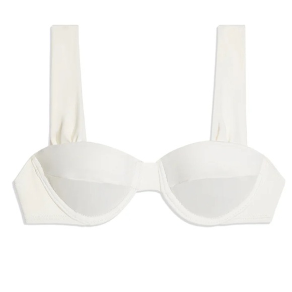 NWT Weworewhat Claudia Bikini Top Size S in Off-White - Picture 2 of 8